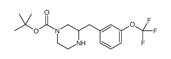 3-[[3-(三氟甲氧基)苯基]甲基]-1-哌嗪羧酸-1,1-二甲基乙酯结构式