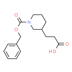 3-Piperidinepropanoic acid, 1-[(phenylmethoxy)carbonyl]- Structure