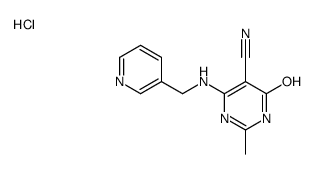2-methyl-4-oxo-6-(pyridin-3-ylmethylamino)-1H-pyrimidine-5-carbonitrile,hydrochloride Structure