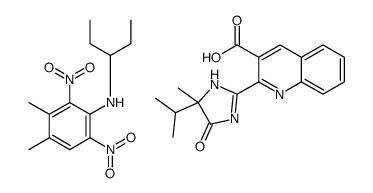 3,4-dimethyl-2,6-dinitro-N-pentan-3-ylaniline,2-(4-methyl-5-oxo-4-propan-2-yl-1H-imidazol-2-yl)quinoline-3-carboxylic acid Structure