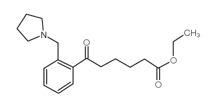 ETHYL 6-OXO-6-[2-(PYRROLIDINOMETHYL)PHENYL]HEXANOATE结构式