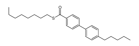 S-octyl 4-(4-pentylphenyl)benzenecarbothioate结构式