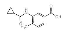 3-[(环丙基羰基)氨基]-4-甲基苯甲酸结构式