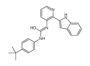 1-(4-tert-butylphenyl)-3-[2-(1H-indol-2-yl)pyridin-3-yl]urea Structure