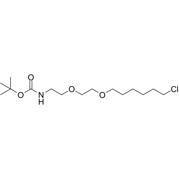 t-Boc-N-amido-PEG2-C6-Cl Structure