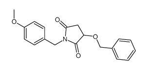 1-[(4-methoxyphenyl)methyl]-3-phenylmethoxypyrrolidine-2,5-dione结构式