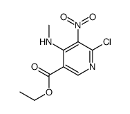 ethyl 6-chloro-4-(methylamino)-5-nitropyridine-3-carboxylate Structure