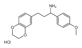 [3-(2,3-dihydro-1,4-benzodioxin-6-yl)-1-(4-methoxyphenyl)propyl]azanium,chloride Structure