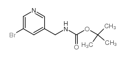 3-(N-Boc-氨基甲基)-5-溴吡啶结构式