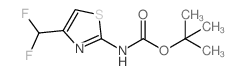 (4-(二氟甲基)噻唑-2-基)氨基甲酸叔丁酯结构式