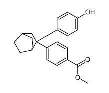methyl 4-[3-(4-hydroxyphenyl)-3-bicyclo[2.2.1]heptanyl]benzoate结构式