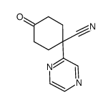 4-oxo-1-(pyrazin-2-yl)cyclohexanecarbonitrile Structure