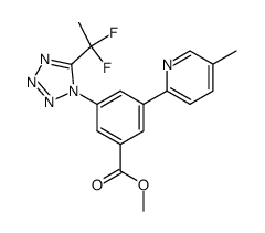 3-[5-(1,1-difluoroethyl)-tetrazol-1-yl]-5-(5-methylpyridin-2-yl)benzoic acid methyl ester Structure
