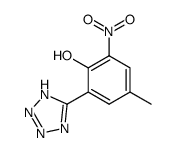 4-Methyl-2-nitro-6-(1H-tetrazol-5-yl)-phenol结构式