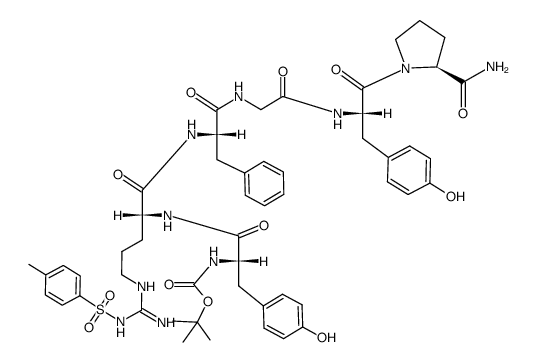 Boc-Tyr-D-Arg(Tos)-Phe-Gly-Tyr-Pro-NH2结构式