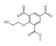 3,5-dinitro-2-(2-hydroxyethoxy)benzoic acid, methyl ester结构式