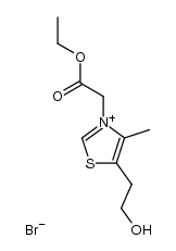 3-(2-ethoxy-2-oxoethyl)-5-(2-hydroxyethyl)-4-methylthiazol-3-ium bromide Structure