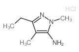 5-Ethyl-2,4-dimethyl-2H-pyrazol-3-ylamine hydrochloride Structure