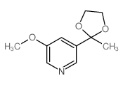 3-甲氧基-5-(2-甲基-1,3-二氧杂烷-2-基)吡啶结构式