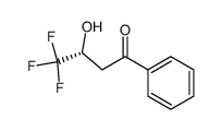 (R)-4,4,4-trifluoro-3-hydroxy-1-phenylbutan-1-one结构式
