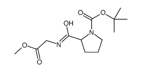 1-Boc-2-(2-甲氧基-2-氧代乙基氨基甲酰)吡咯烷结构式