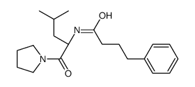 N-[(2S)-4-methyl-1-oxo-1-pyrrolidin-1-ylpentan-2-yl]-4-phenylbutanamide Structure