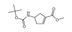 (±)-methyl 4-(tert-butoxycarbonylamino)cyclopent-1-enecarboxylate Structure