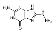1H-Purine-6,8-dione,2-amino-7,9-dihydro-,8-hydrazone(9CI)结构式