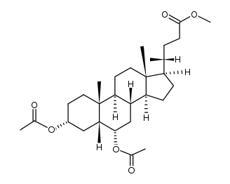 3α,6α-Diacetoxy-5β-cholane-24-oic acid methyl ester结构式