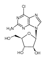 2-Amino-6-chloro-9-β-D-arabinofuranosylpurine Structure