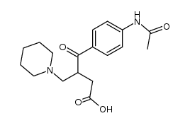 3-(4-acetamidobenzoyl)-4-(N-piperidinyl)butanoic acid结构式