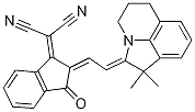 2-(( Z )-2-(( E )-2-(1,1-diMethyl-5,6-dihydro-1H-pyrrolo[3,2,1-ij ]quinolin-2(4H)-ylidene)ethylidene)-3-oxo-2,3-dihydro-1H-inden-1-ylidene)Malononitrile Structure