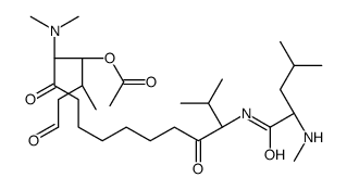 6-[(3R,4R)-3-(乙酰氧基)-N,4-二甲基-6-氧代-L-正亮氨酸]环孢菌素A结构式