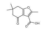 2,6,6-trimethyl-4-oxo-4,5,6,7-tetrahydrobenzofuran-3-carboxylic acid结构式