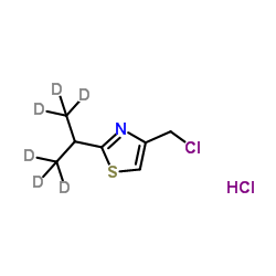 4-(Chloromethyl)-2-[(1,1,1,3,3,3-2H6)-2-propanyl]-1,3-thiazole hydrochloride (1:1) Structure