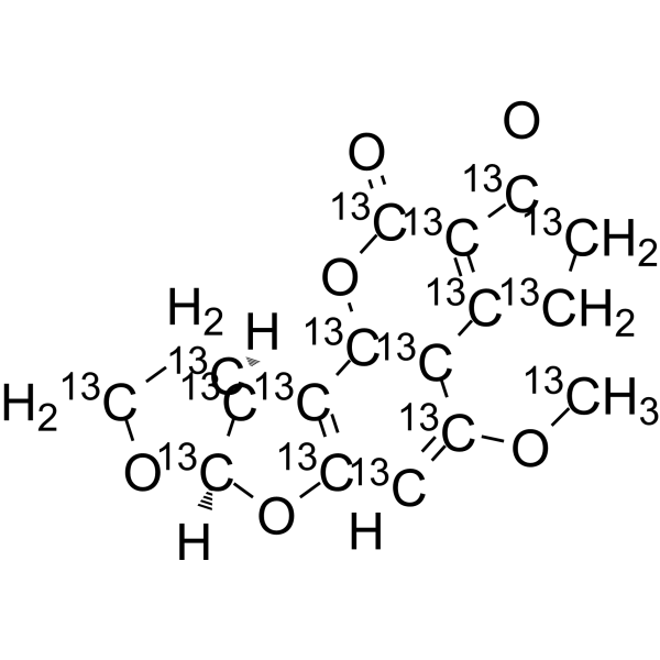 黄曲霉素B2-13C17-同位素结构式