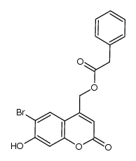 (6-bromo-7-hydroxycoumarin-4-yl)methyl phenylacetate结构式