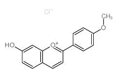 1-Benzopyrylium,7-hydroxy-2-(4-methoxyphenyl)-, chloride (9CI) Structure
