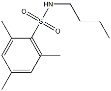 N-N-丁基-2,4,6-三甲基苯磺酰胺结构式