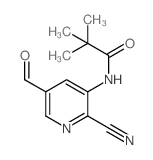 N-(2-氰基-5-甲酰基吡啶-3-基)新戊酰胺结构式