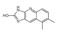 1,3-dihydro-7,8-dimethyl-2H-imidazo(4,5-b)quinolin-2-one Structure
