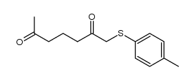 1-p-tolylthioheptan-2,6-dione结构式