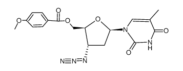 3'-Azido-5'-O-(4-methoxybenzoyl)-3'-deoxythymidine结构式