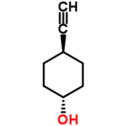 trans-4-ethynylcyclohexan-1-ol结构式