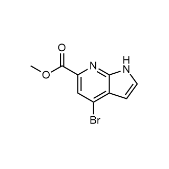 4-溴-1H-吡咯并[2,3-b]吡啶-6-羧酸甲酯结构式