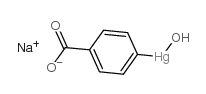 4-(hydroxymercury)benzoic acid sodium salt Structure