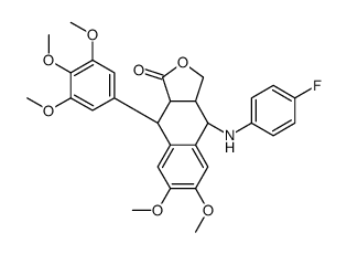 (3aS,4S,9R,9aR)-4-(4-fluoroanilino)-6,7-dimethoxy-9-(3,4,5-trimethoxyphenyl)-3a,4,9,9a-tetrahydro-3H-benzo[f][2]benzofuran-1-one结构式