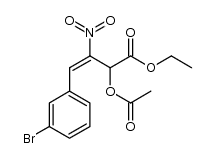 ethyl 2-acetoxy-4-(3-bromophenyl)-3-nitrobut-3-enoate结构式