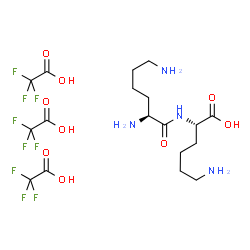 (S)-6-Amino-2-((S)-2,6-Diaminohexanamido)hexanoic acid 2,2,2-trifluoroacetic acid (1:3) Structure