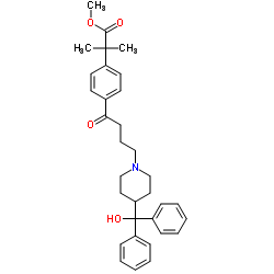 2-(4-(4-(4-(羟基二苯甲基)哌啶-1-基)丁酰基)苯基)-2-甲基丙酸甲酯结构式